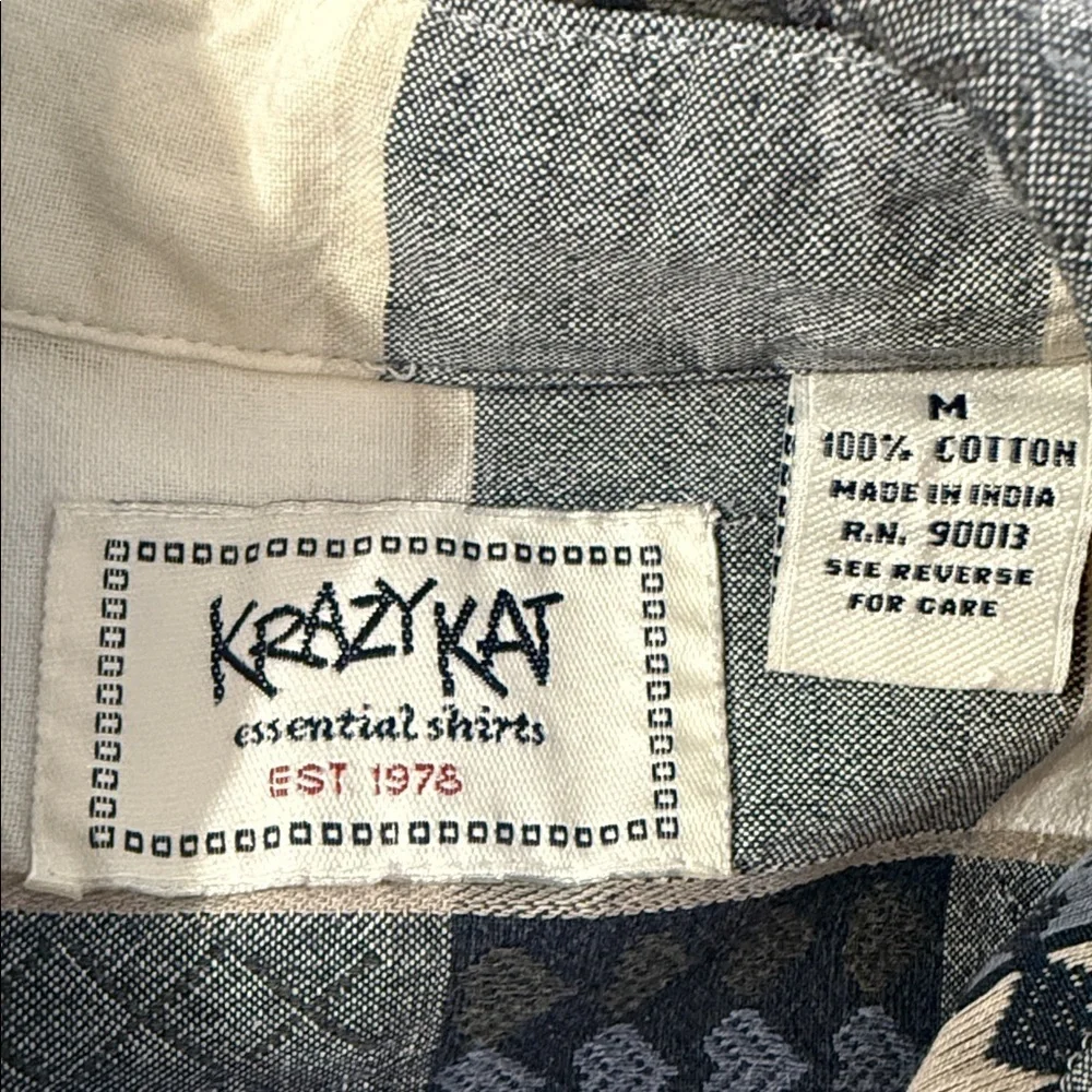 Krazy Kat Vintage Plaid Button-Up Shirt